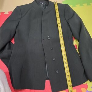 Julien Seoul Women's Vintage Minimalist Black Blazer Jacket - Size 55